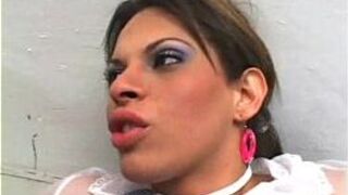 Tranny Gets Ass Pounded in Class - porn video