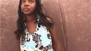 Incredible ebony teen blowjob audition at my office - porn video