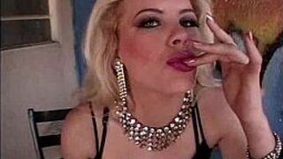 Blond noble bitch in stockings shagged - porn video