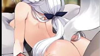 Shirakami Fubuki Doggystyle - porn video