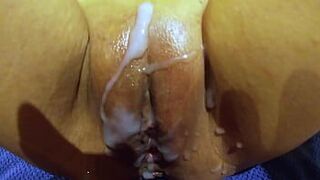 Chariya Gets Her Smooth Pussy Covered In Cum - porn video