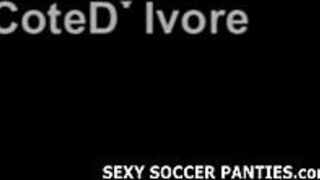 Dark skinned Ivorian soccer girl teasing - porn video