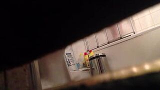 Spying On My Flatmates Beautiful Genitals In The Shower Under Door - porn video