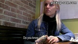 Amateur blondie Czech girl Beata pussy fucked and jizzed on - porn video