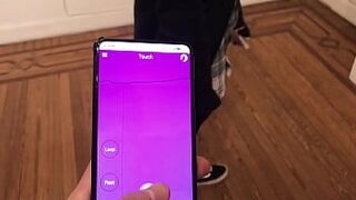 Playing with a vibrator in an art Gallery - porn video