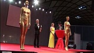 Hot girls pose nude at strip show - porn video