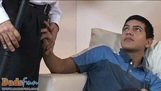 Old officer punishes twinks with his meaty baton - porn video