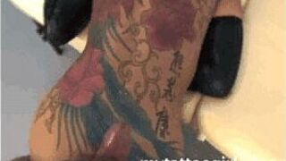 Sexy tattooed jandi Lin fucks sucks real good - porn video