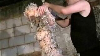 Asian bondage pornstar Kumimonsters bizarre feather and tar domination and kinky - porn video