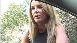 This hot blonde milf is sucking some cock and gets fucked - porn video