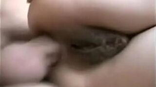 Horny MILF with hairy pussy gets cum on her pussy - porn video